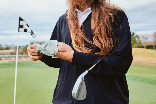 man on a gold course 