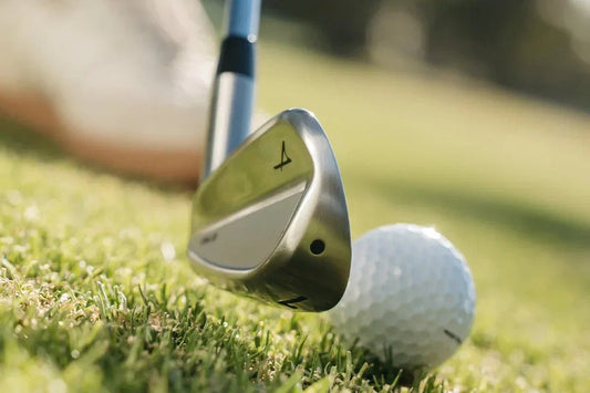 photo of a iron head address grass golf club lie angle