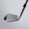 Close-up of a golf club on a light gray background
