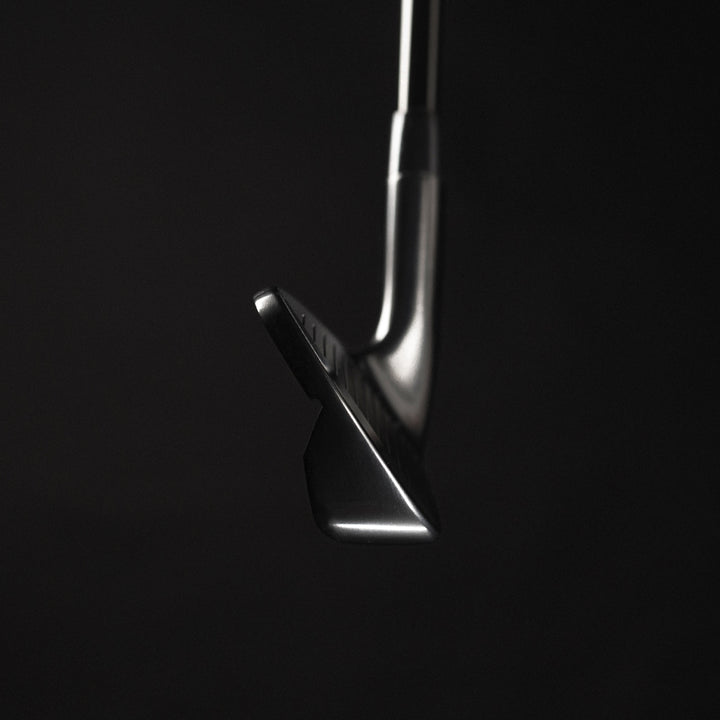 Close-up of the black Iron 301 CB on a black background