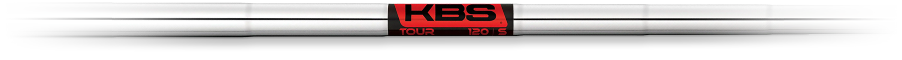 KBS golf club shaft with branding on a white background